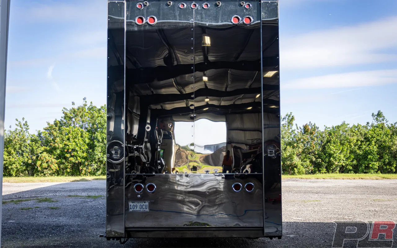 2004 Competition 56' Hydraulic Liftgate Race Trailer and 2004 Kenworth W900 Semi Combo For Sale