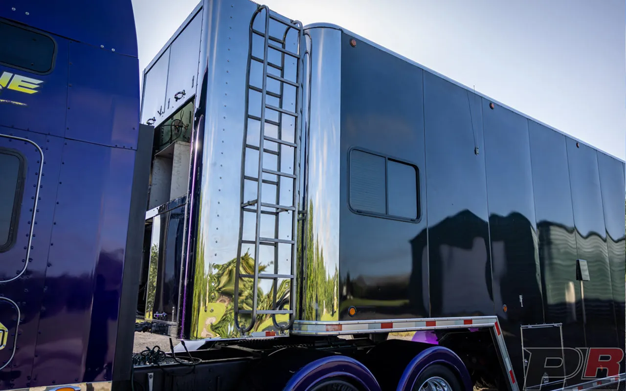 2004 Competition 56' Hydraulic Liftgate Race Trailer and 2004 Kenworth W900 Semi Combo For Sale