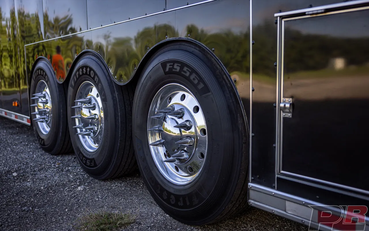 2004 Competition 56' Hydraulic Liftgate Race Trailer and 2004 Kenworth W900 Semi Combo For Sale