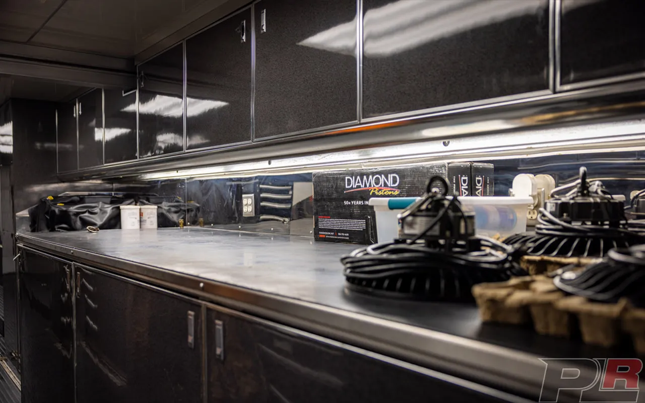 2004 Competition 56' Hydraulic Liftgate Race Trailer and 2004 Kenworth W900 Semi Combo For Sale