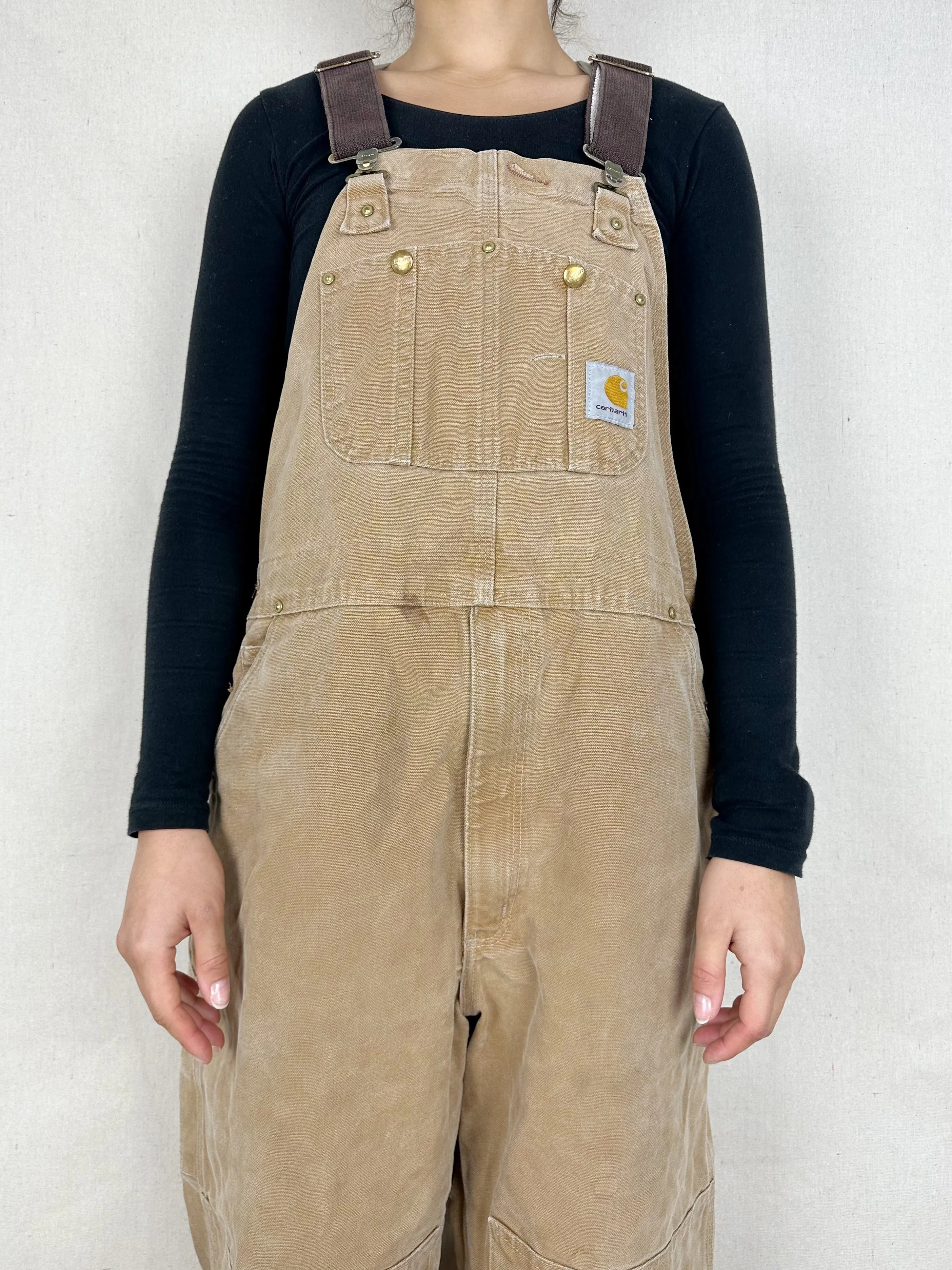 90's Carhartt Heavy Duty Vintage Dungarees/Overalls up to Size 40"