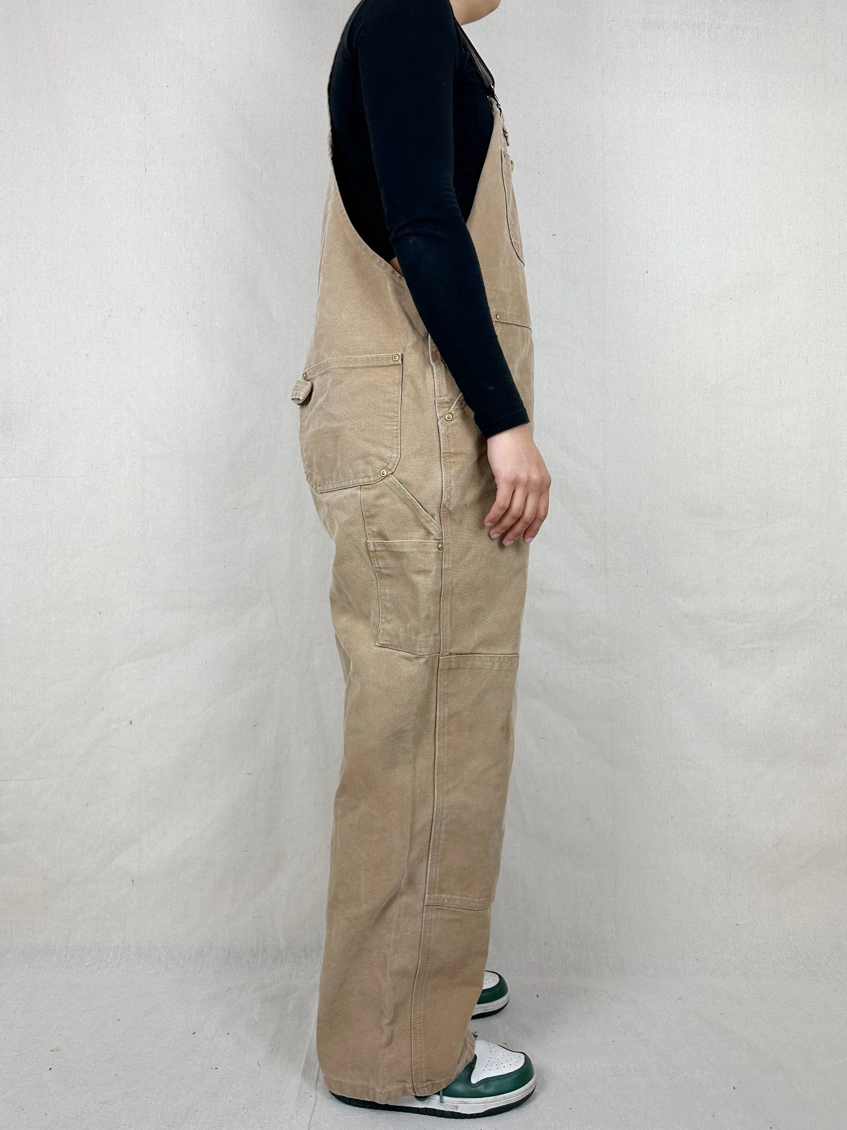 90's Carhartt Heavy Duty Vintage Dungarees/Overalls up to Size 40"
