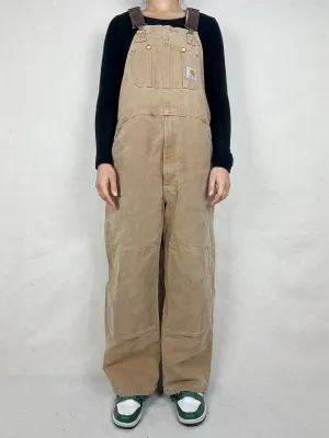 90's Carhartt Heavy Duty Vintage Dungarees/Overalls up to Size 40"