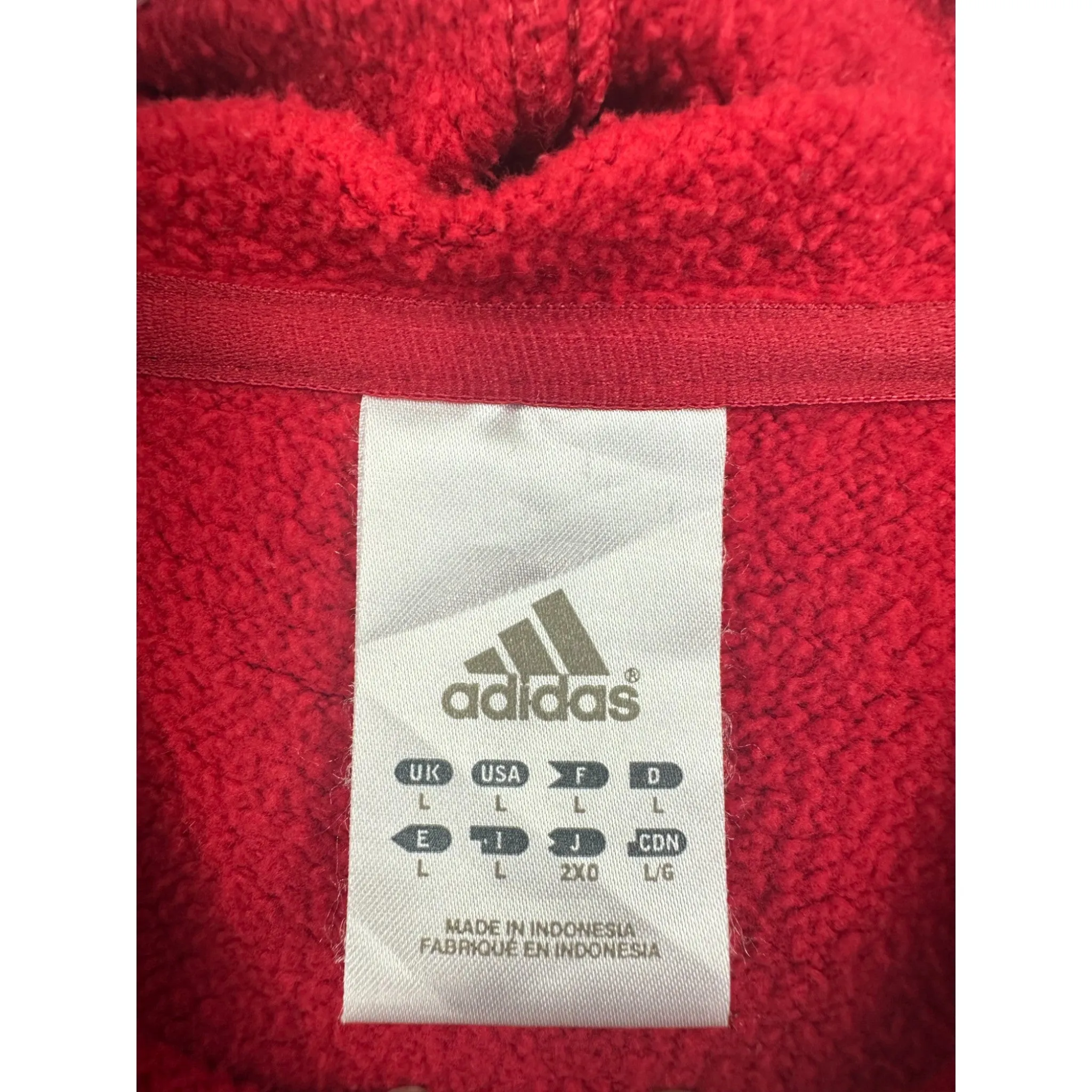 ADIDAS “SPELLOUT” HOODIE - (L)