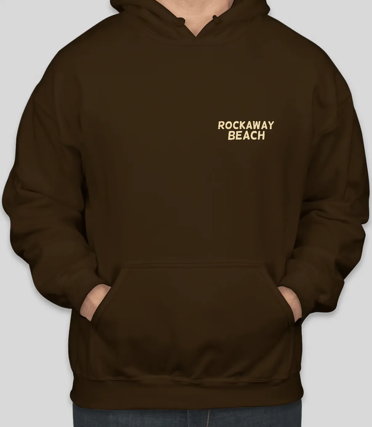 Adult RBNY Whale Logo Pullover Hoodie Dark Chocolate