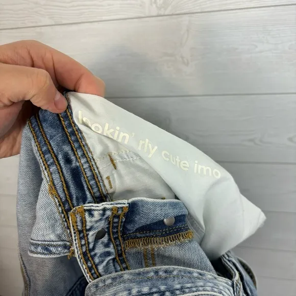 Aerie Denim Bib Jean Overalls Size Small