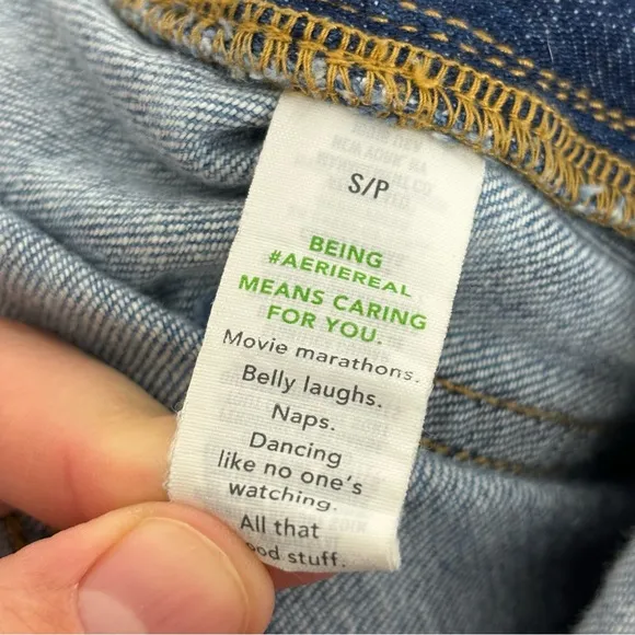 Aerie Denim Bib Jean Overalls Size Small