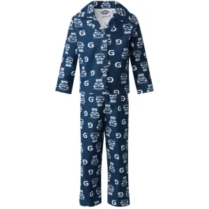 AFL Geelong Cats Toddlers Flannelette PJ Set