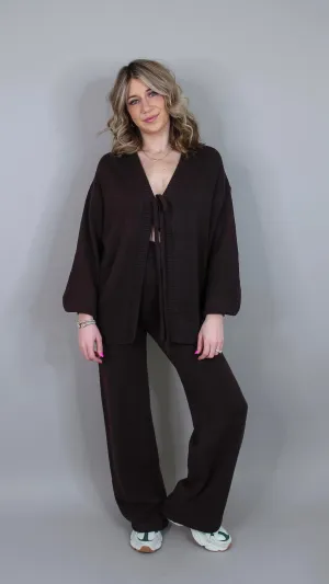 Allyshia Chocolate Knit Set