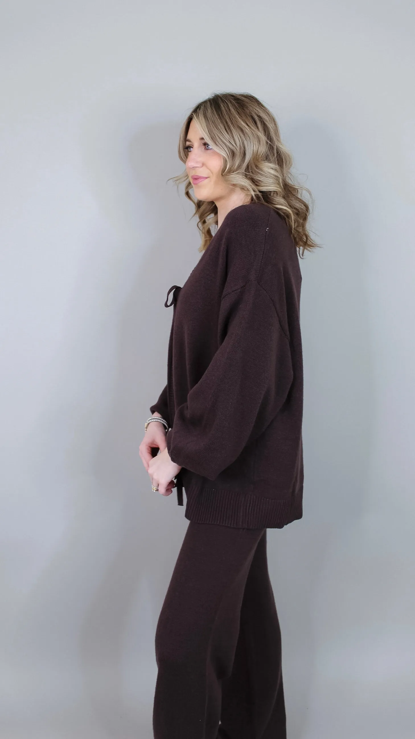 Allyshia Chocolate Knit Set