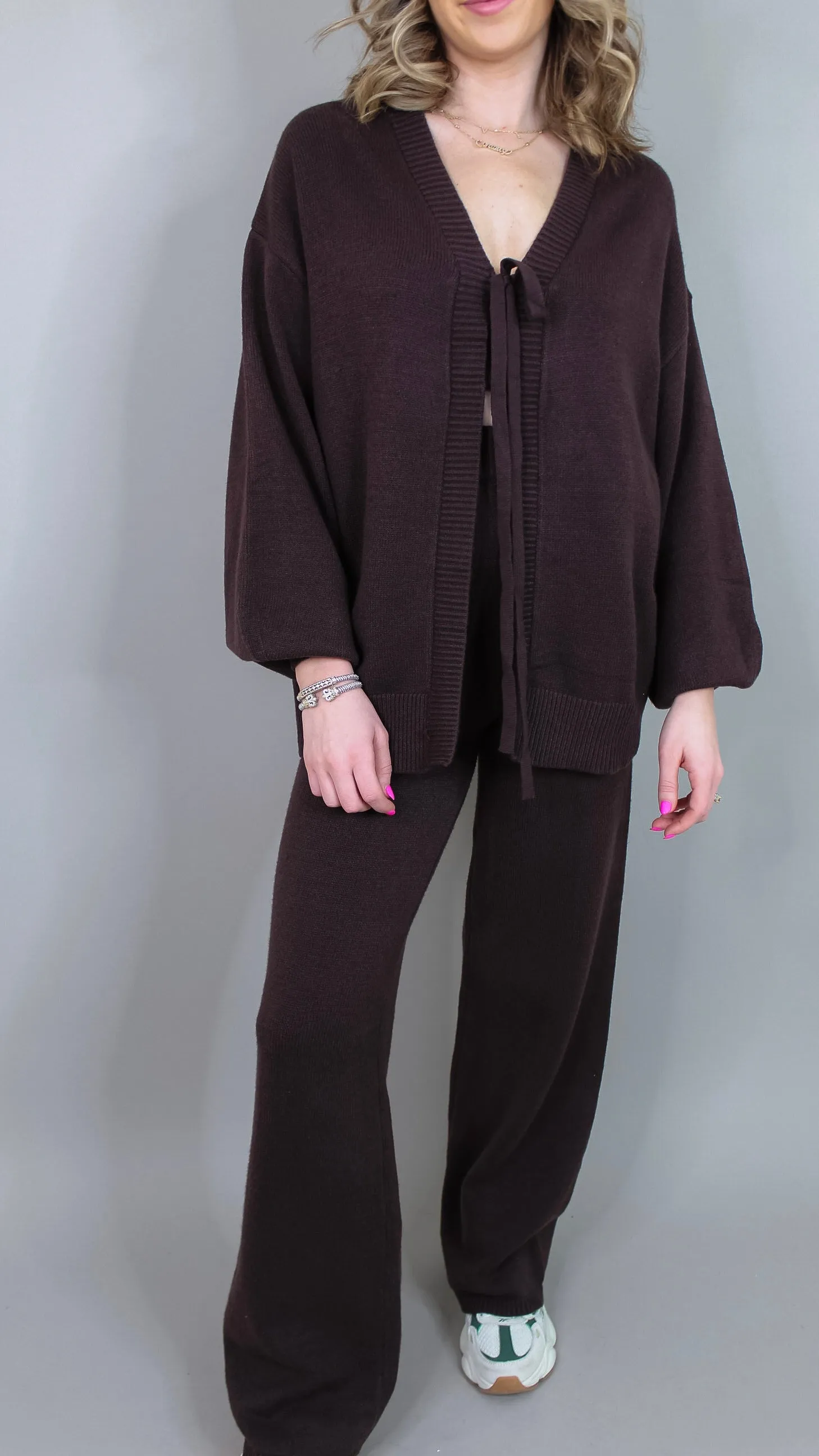 Allyshia Chocolate Knit Set