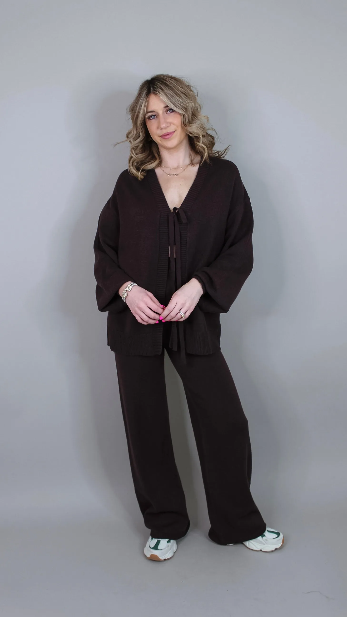 Allyshia Chocolate Knit Set