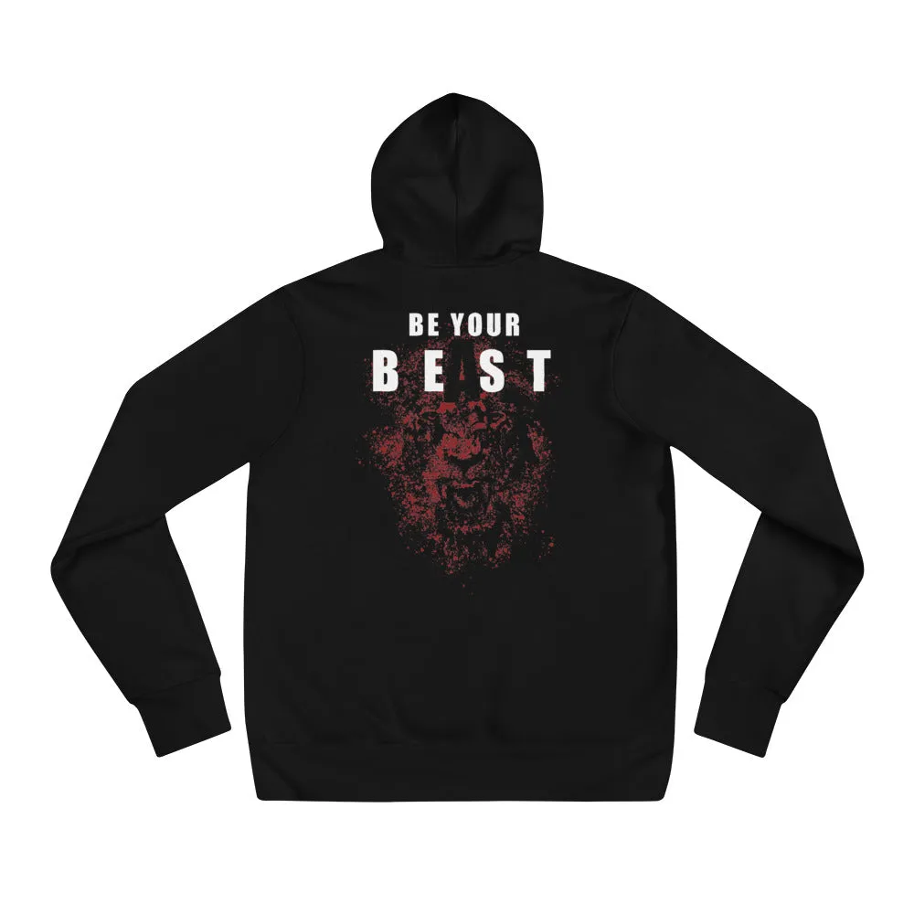 And Still Champion on front, Be Your Beast on back women's pull-over hoodie