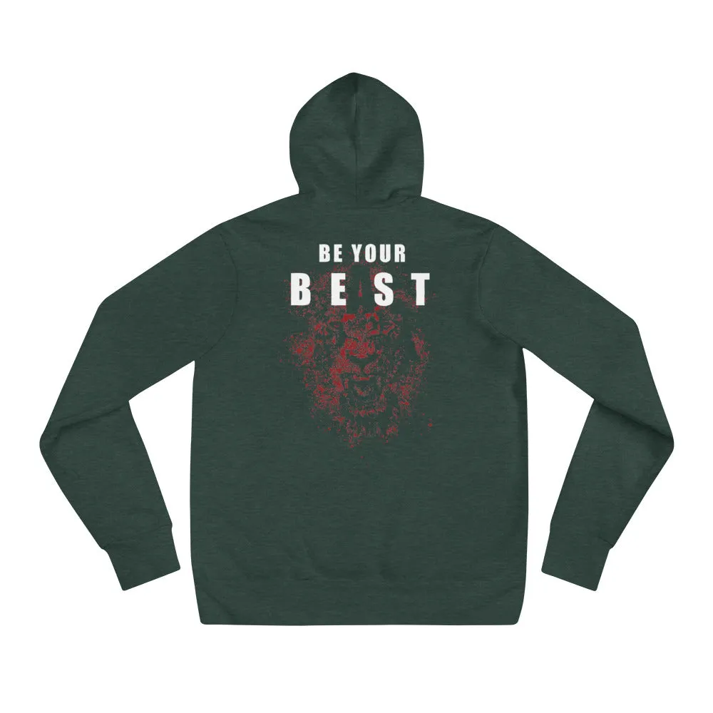 And Still Champion on front, Be Your Beast on back women's pull-over hoodie