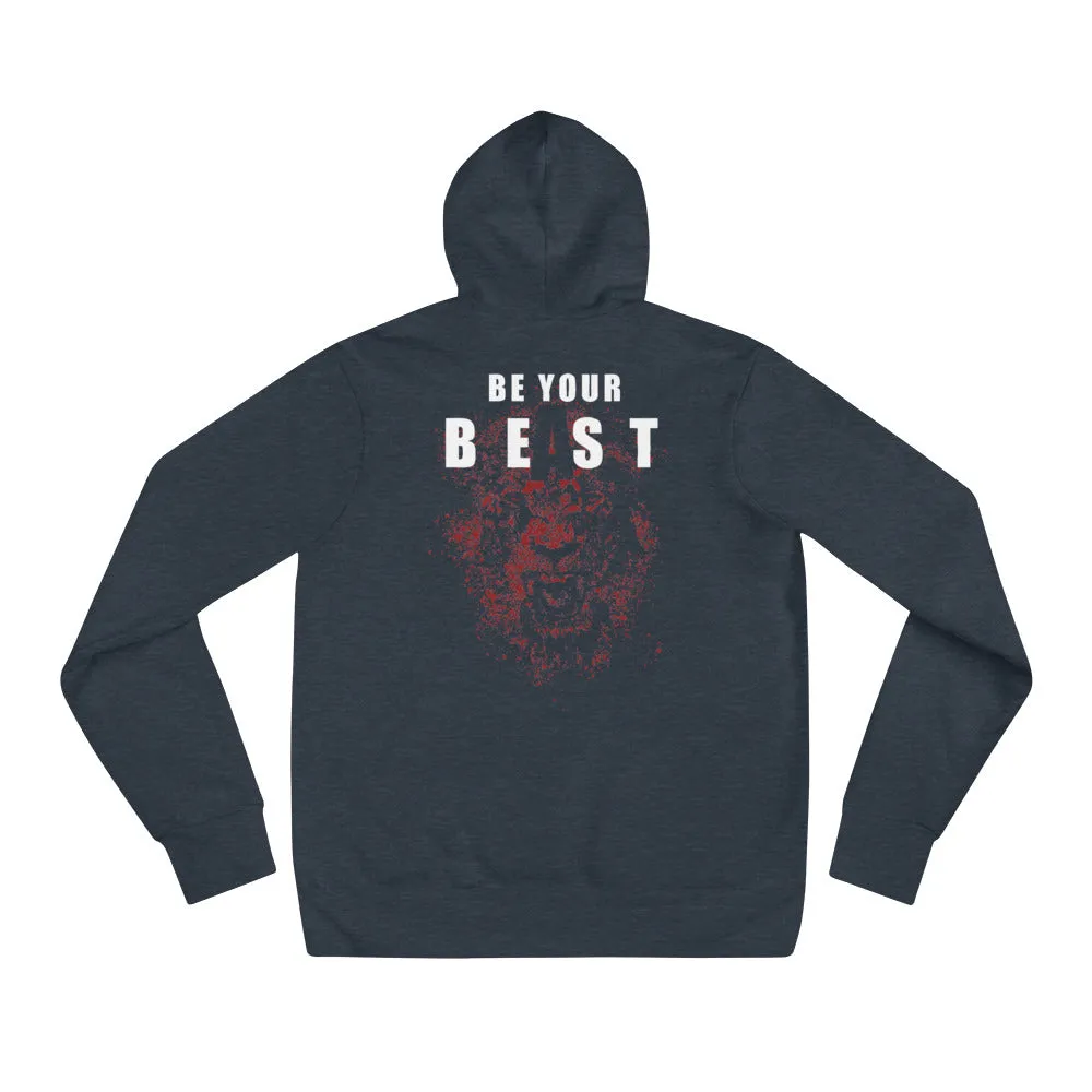 And Still Champion on front, Be Your Beast on back women's pull-over hoodie