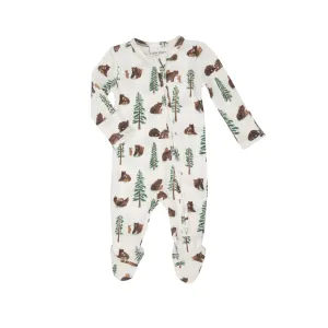 Angel Dear Bears Waffle Zipper Footie