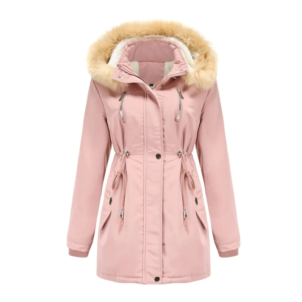 Ashleigh™ | Cashmere Lined Warm Detachable Fur Hood Jacket