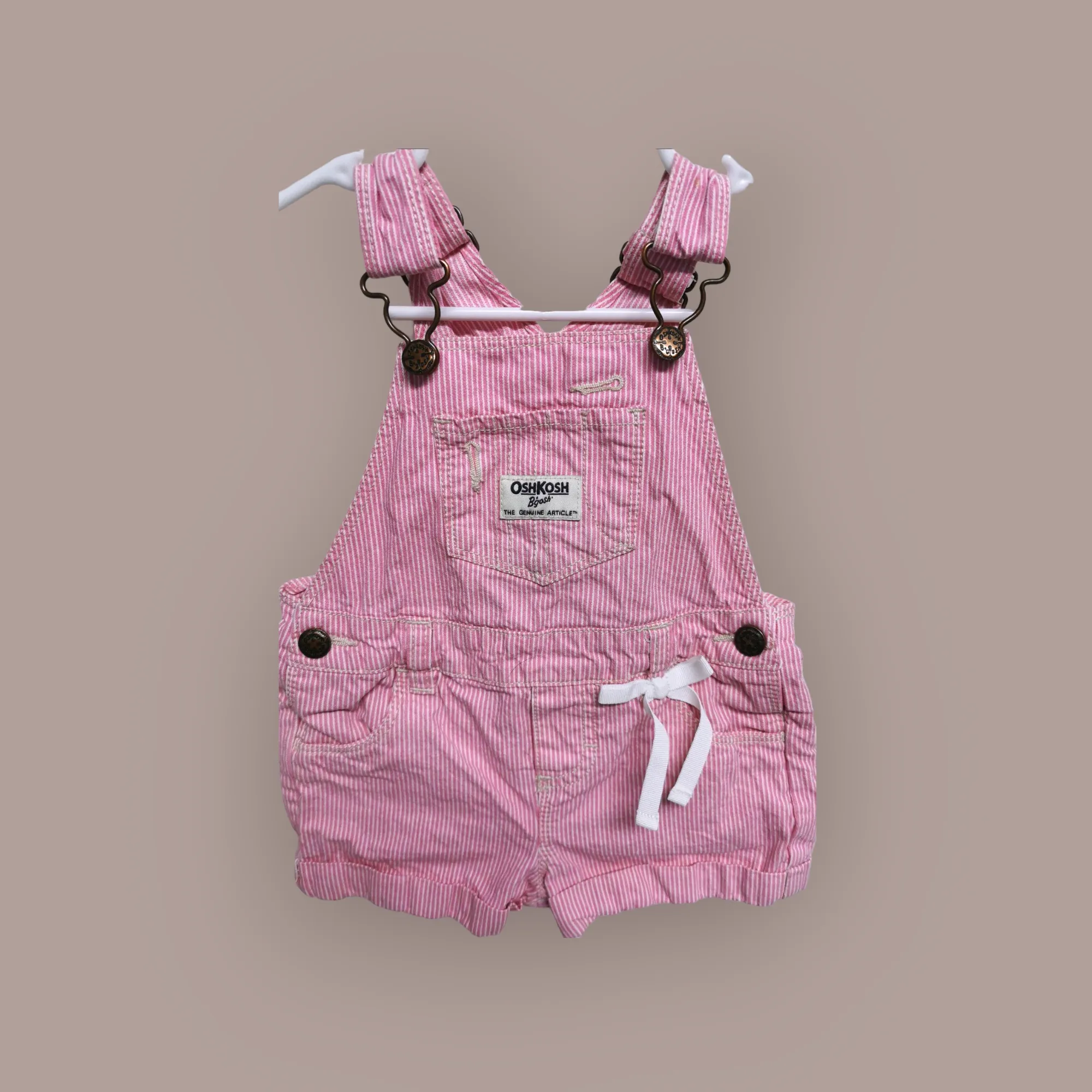 BABY GIRL SIZE 12 MONTHS - OSHKOSH, Summer Overalls EUC B36