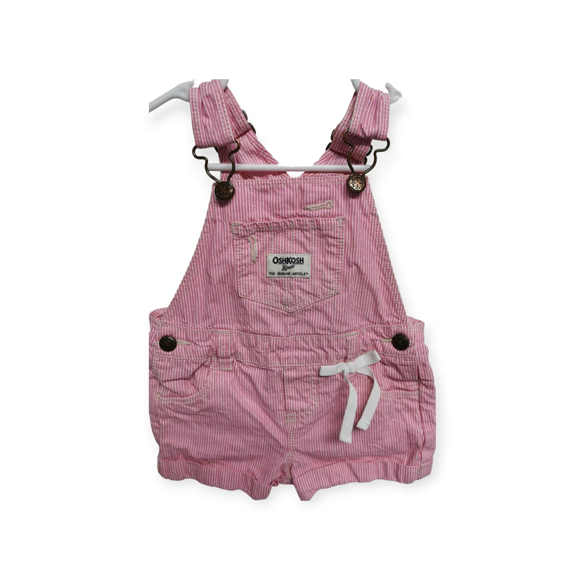 BABY GIRL SIZE 12 MONTHS - OSHKOSH, Summer Overalls EUC B36