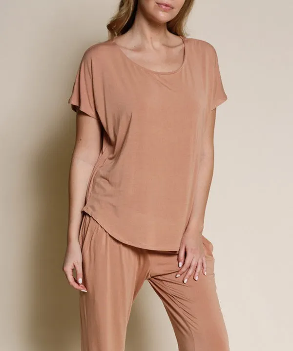 BAMBOO dolman short sleeve top