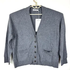 Baukjen NEW Diem Greencash Gray Cardigan Sweater v-neck UK 18/ US 14 boxy