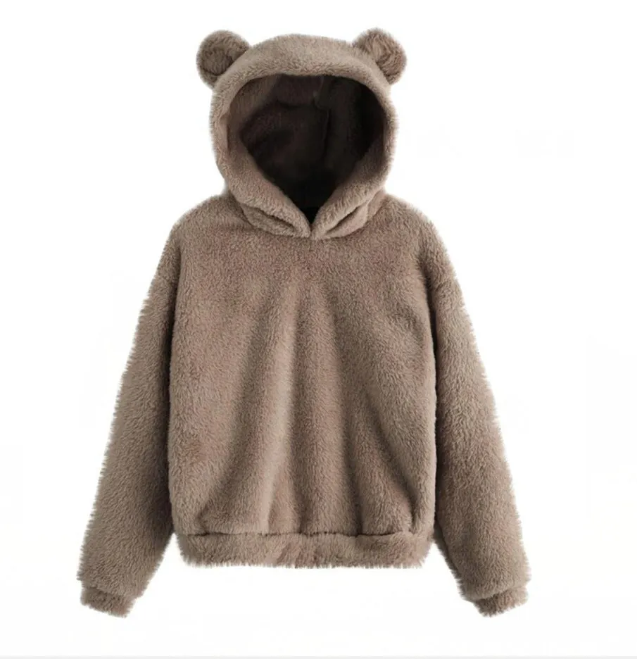 Bear Ear Furry Hoodie