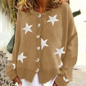 BerryBetty - Fashion Star Print Cardigan