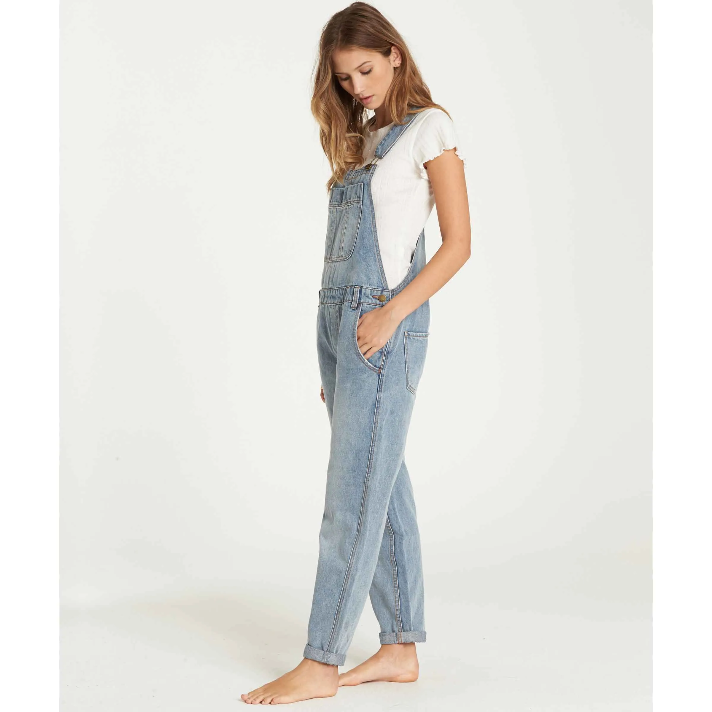 Billabong Women's All Over Denim Overalls | Blue Moon