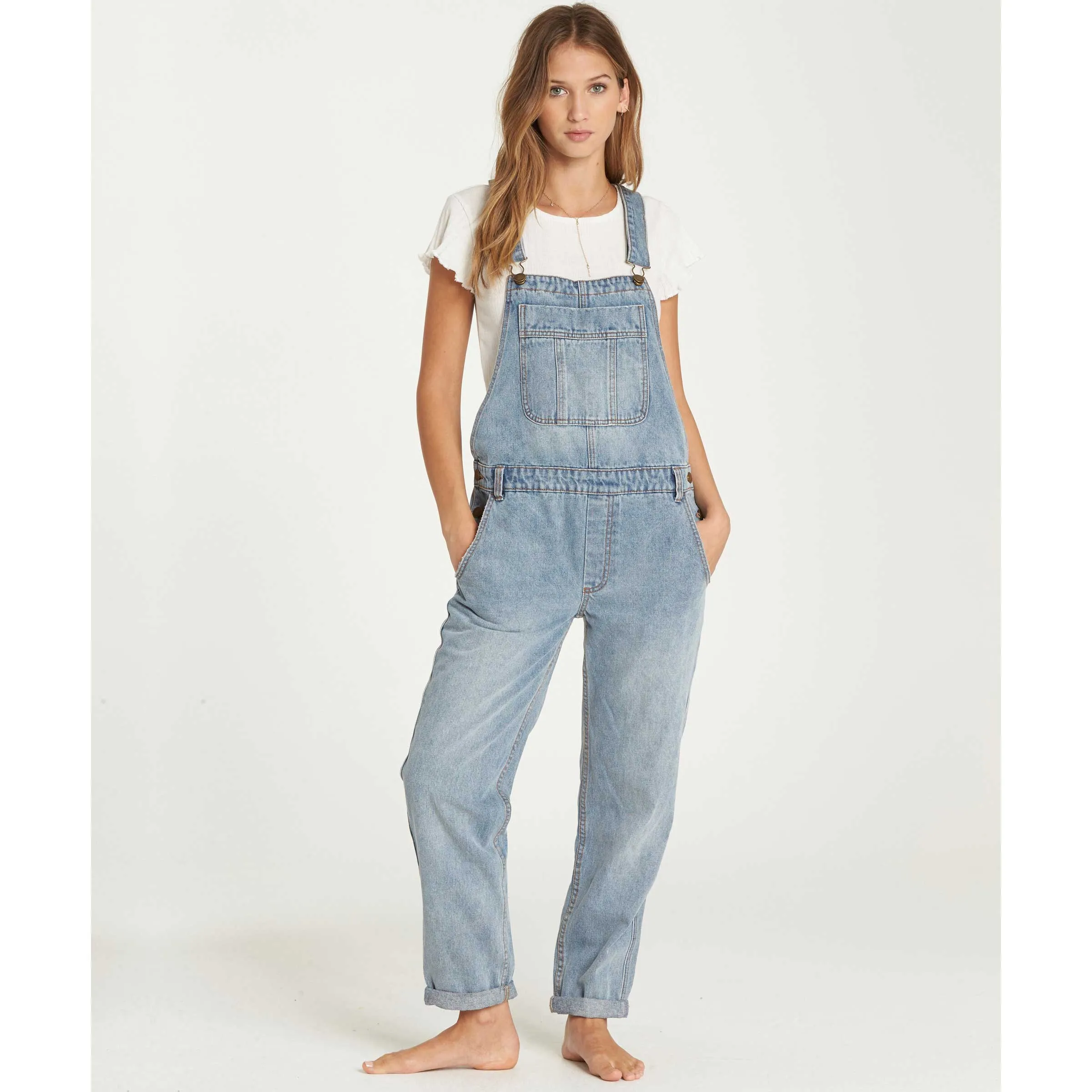 Billabong Women's All Over Denim Overalls | Blue Moon
