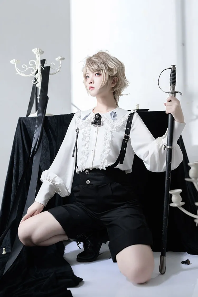 Black/White Gothic Erosion Heart Series Ouji Lolita Set