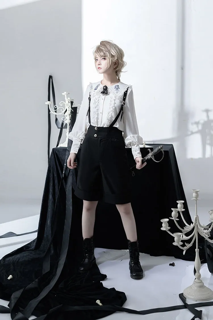 Black/White Gothic Erosion Heart Series Ouji Lolita Set