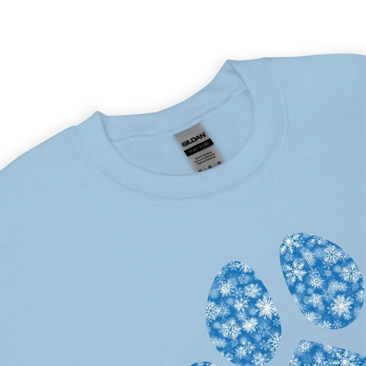 Blue Snowflake Dog Paw Sweatshirt