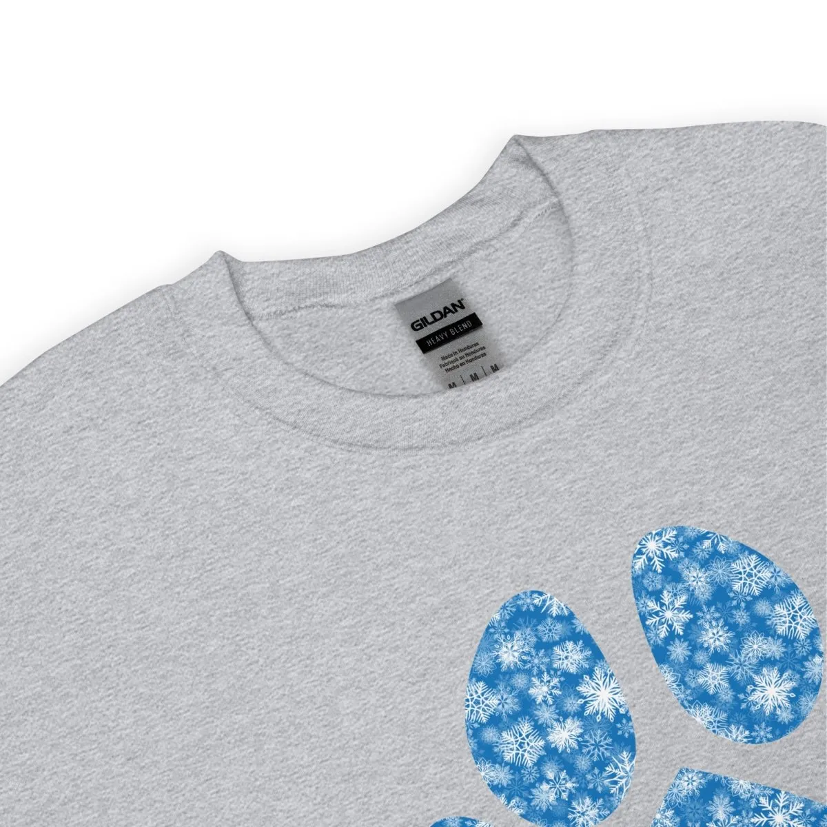 Blue Snowflake Dog Paw Sweatshirt