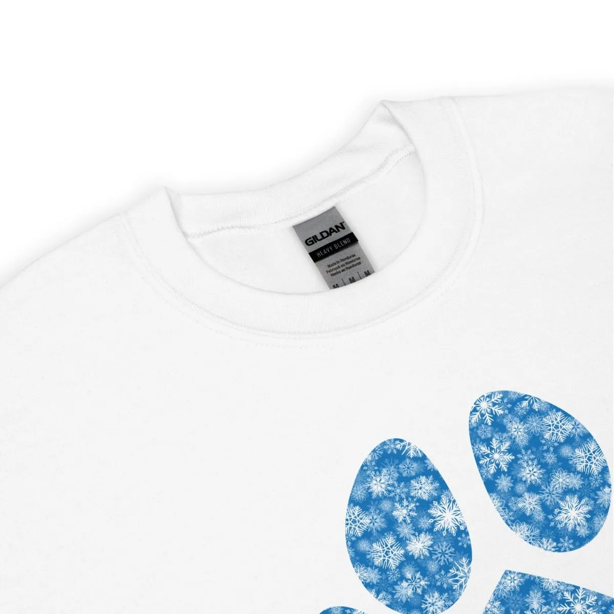 Blue Snowflake Dog Paw Sweatshirt