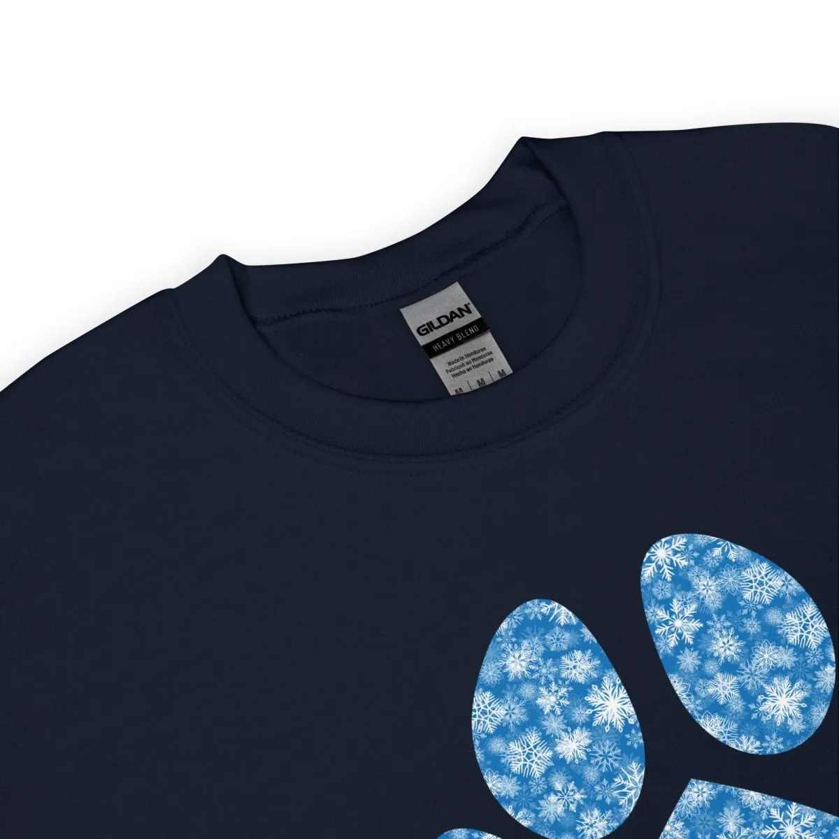 Blue Snowflake Dog Paw Sweatshirt