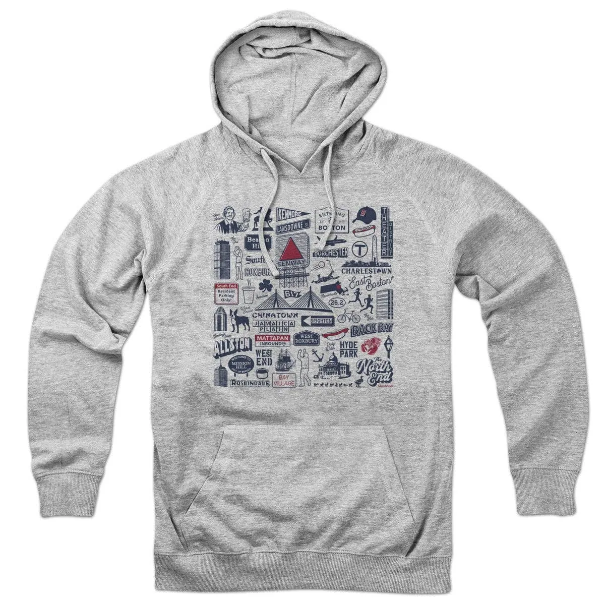 Boston Tourist Attraction Hoodie | 3XL / Gray
