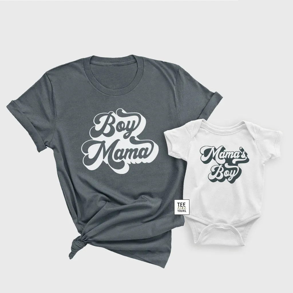 Boy mama and Mama's boy, Retro Matching mom and son t-shirts, Mom of boys gift, Hippie Mama Shirt, New mom gift, Mother's Day gift | Women's