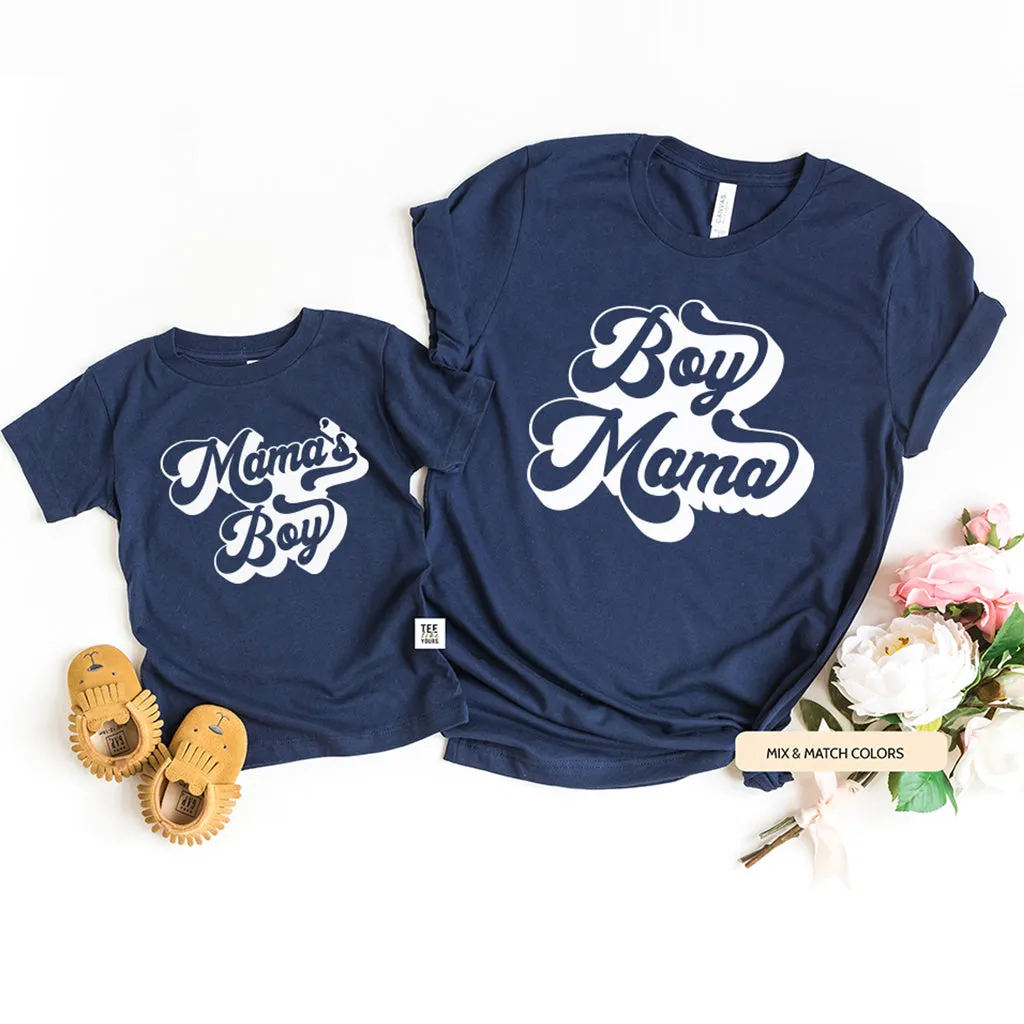 Boy mama and Mama's boy, Retro Matching mom and son t-shirts, Mom of boys gift, Hippie Mama Shirt, New mom gift, Mother's Day gift | Women's