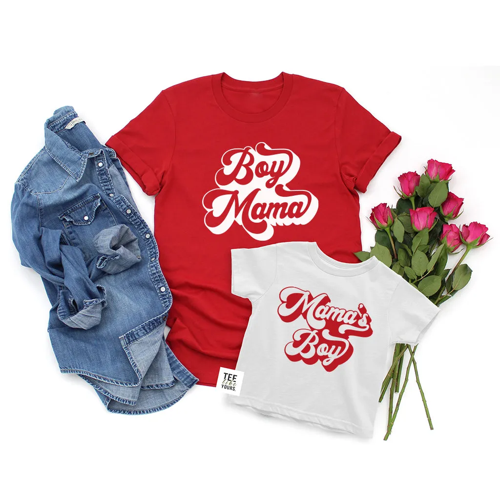 Boy mama and Mama's boy, Retro Matching mom and son t-shirts, Mom of boys gift, Hippie Mama Shirt, New mom gift, Mother's Day gift | Women's