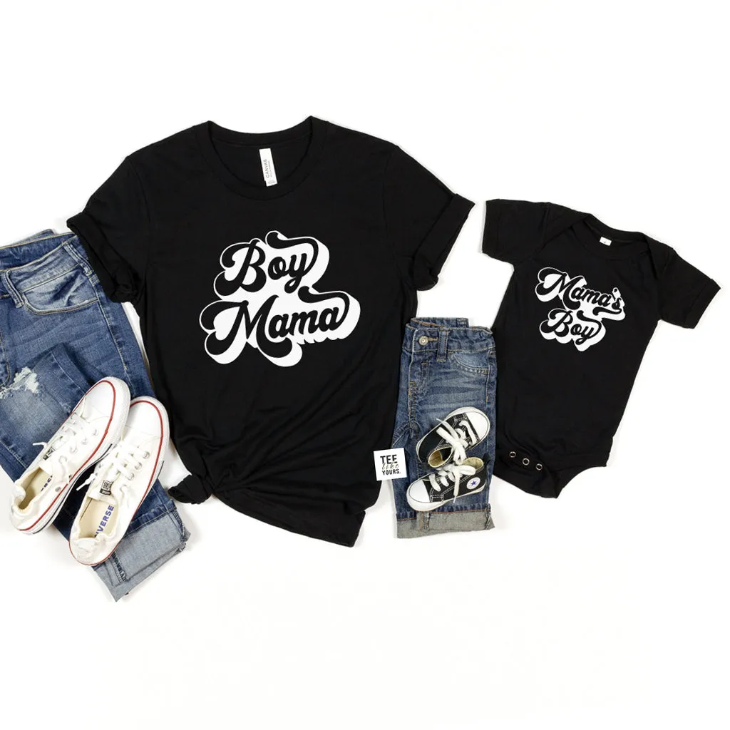 Boy mama and Mama's boy, Retro Matching mom and son t-shirts, Mom of boys gift, Hippie Mama Shirt, New mom gift, Mother's Day gift | Women's