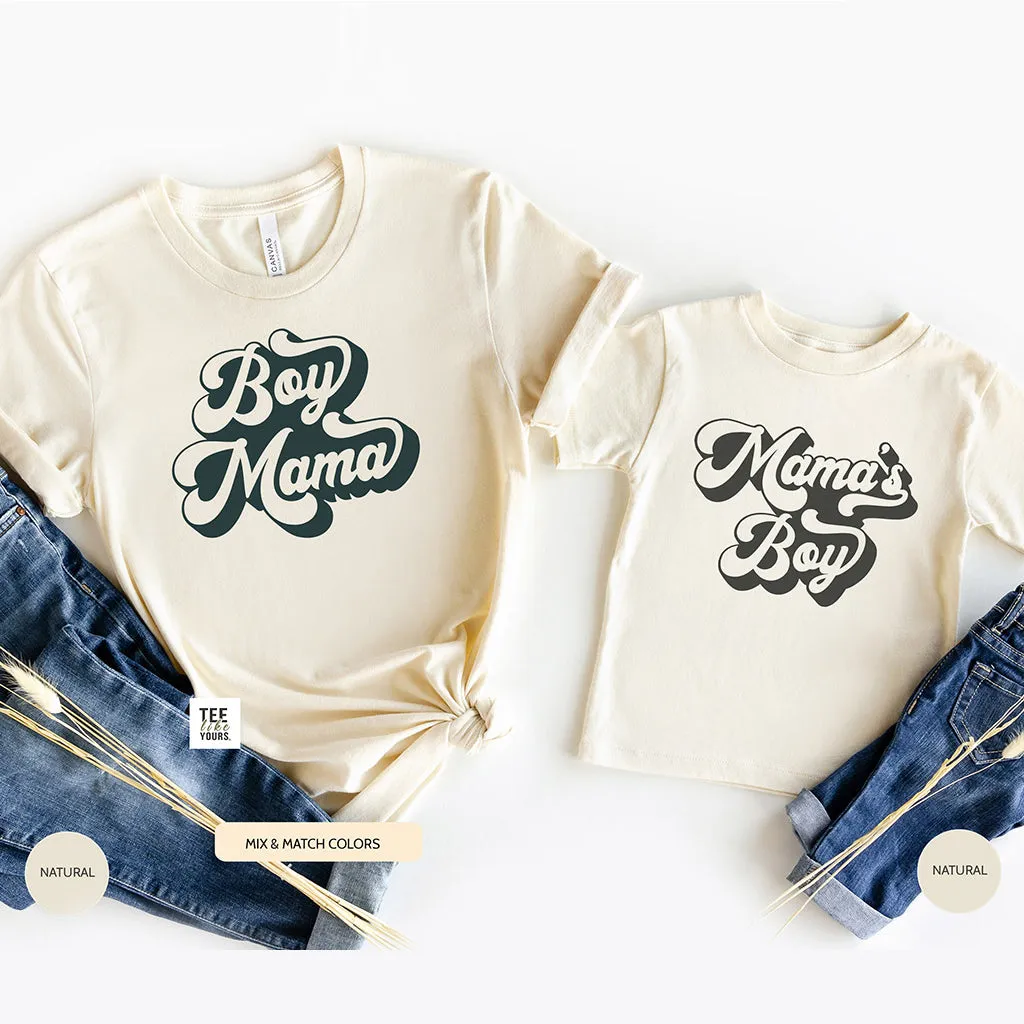 Boy mama and Mama's boy, Retro Matching mom and son t-shirts, Mom of boys gift, Hippie Mama Shirt, New mom gift, Mother's Day gift | Women's