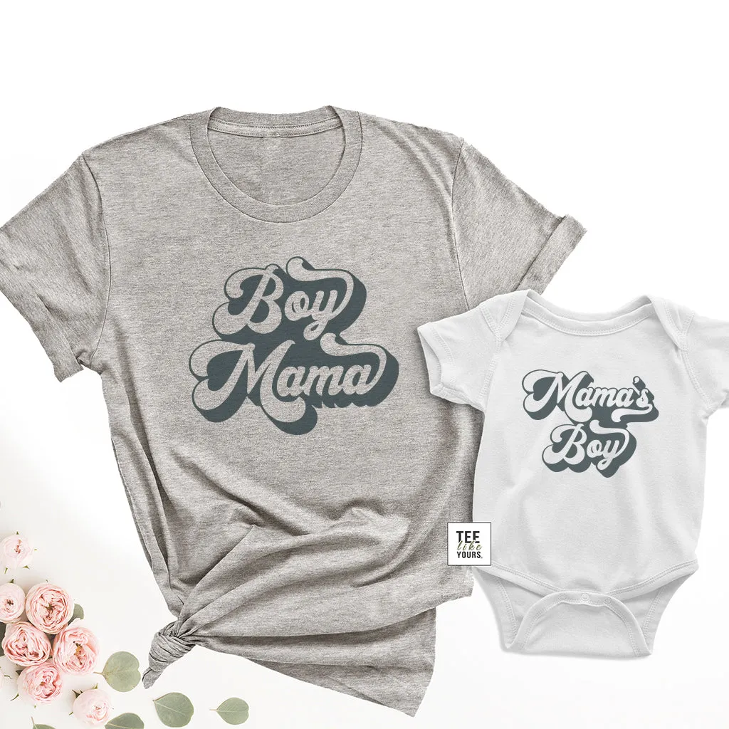 Boy mama and Mama's boy, Retro Matching mom and son t-shirts, Mom of boys gift, Hippie Mama Shirt, New mom gift, Mother's Day gift | Women's