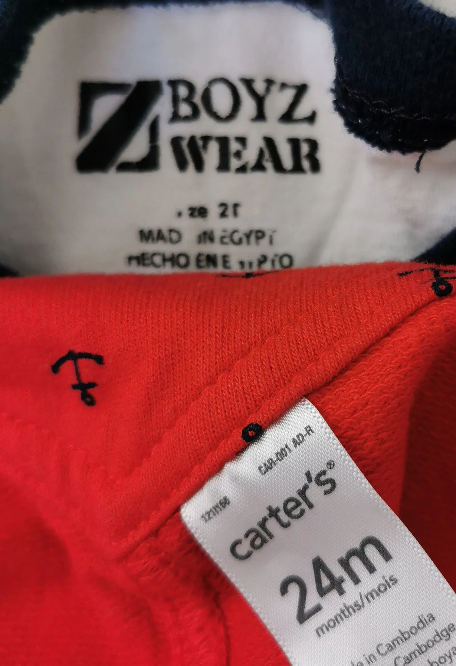 BOY SIZE 2 YEARS - CARTER'S & BOYZ WEAR, 2 Piece Mix N Match Summer Outfit EUC B6