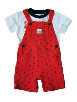 BOY SIZE 2 YEARS - CARTER'S & BOYZ WEAR, 2 Piece Mix N Match Summer Outfit EUC B6