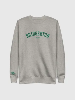 Bridgerton Varsity Embroidered Crewneck Sweatshirt [Carbon Grey]