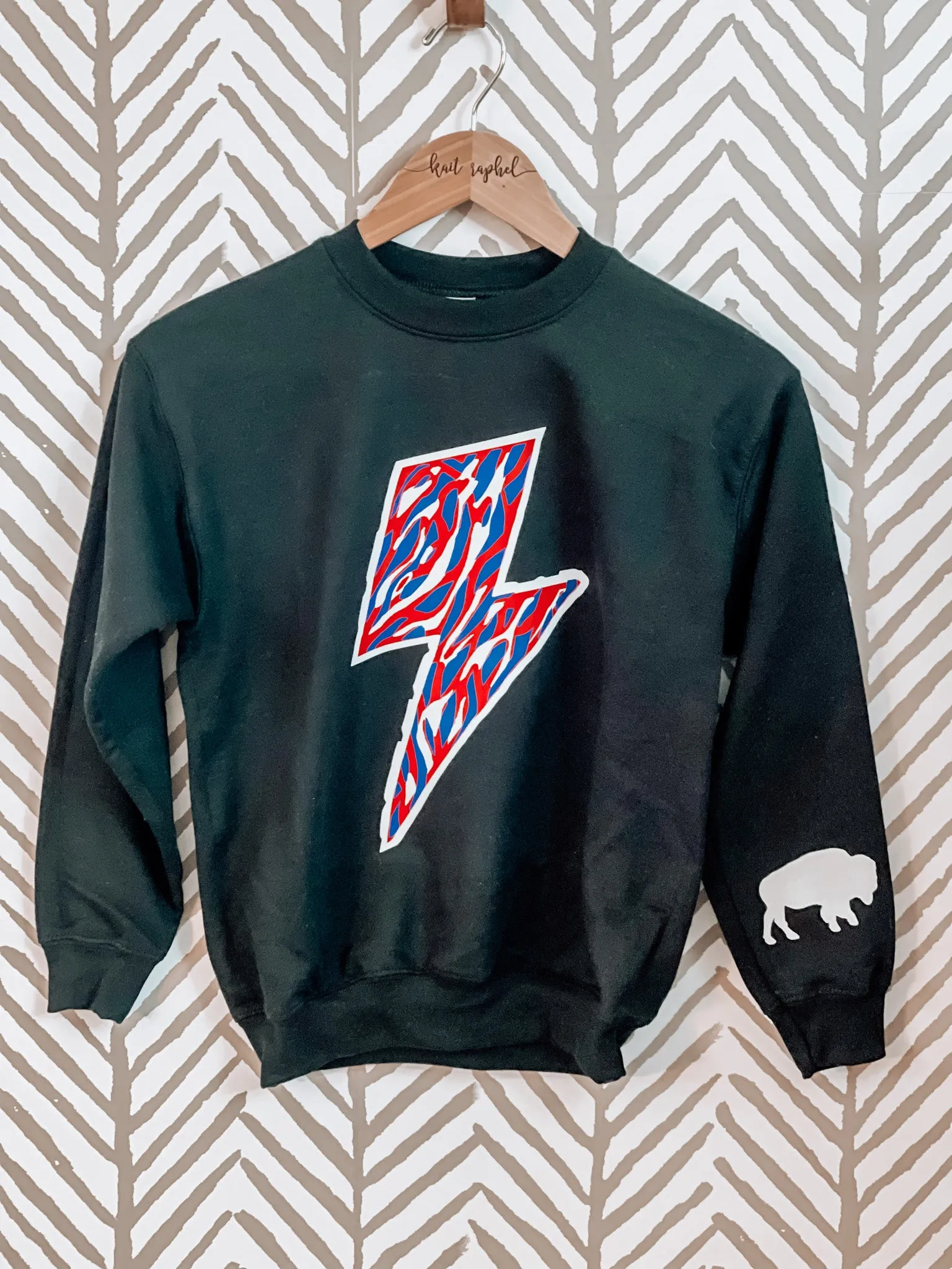 Buffalo Bambino Zubaz Lightning Bolt Crew