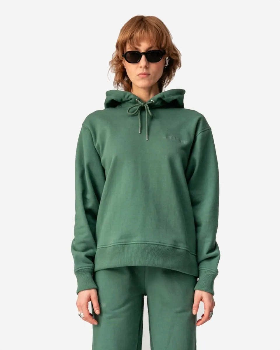 Bulky Hoodie - Dusty Logo Green