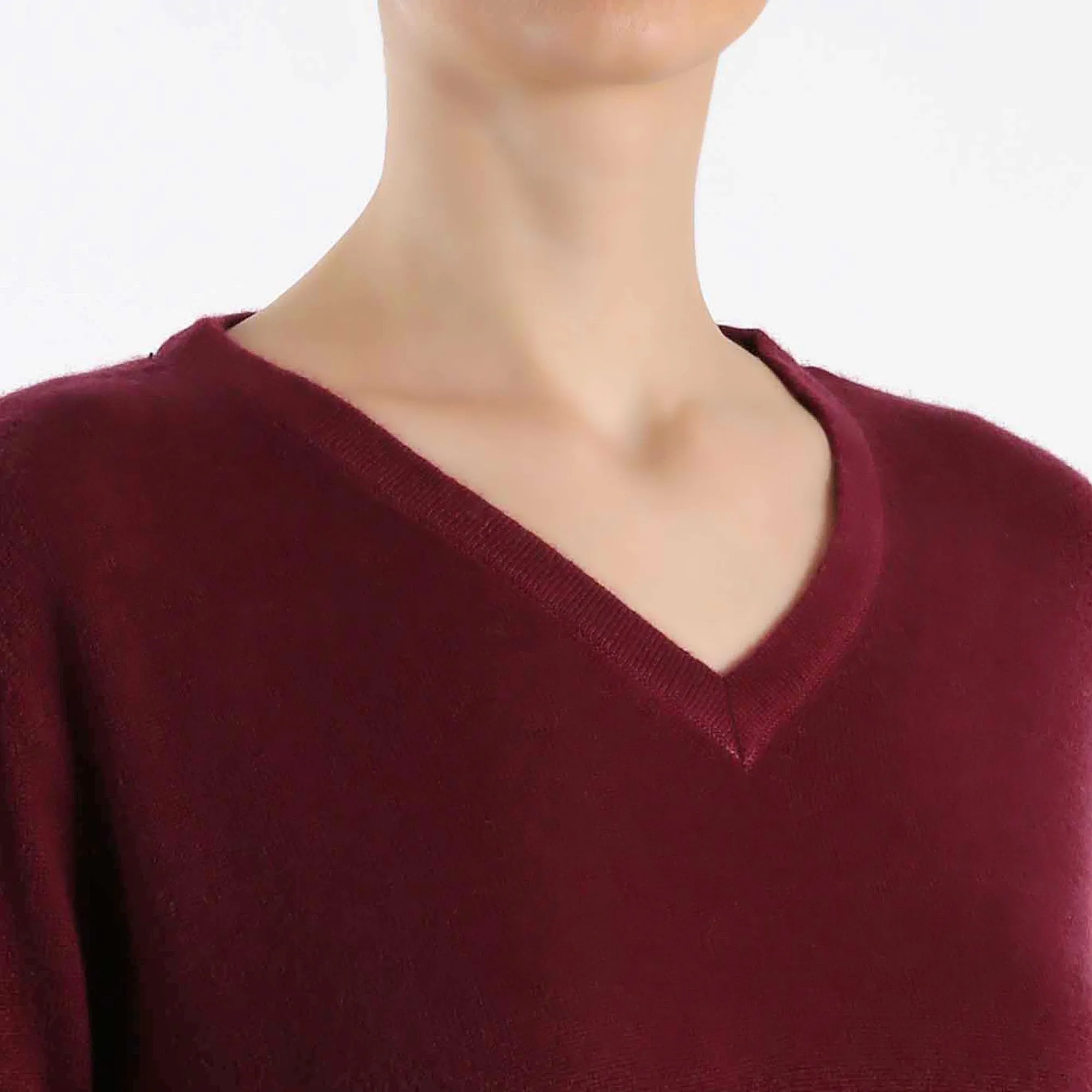 Burgundy Pure Cashmere Cardigan