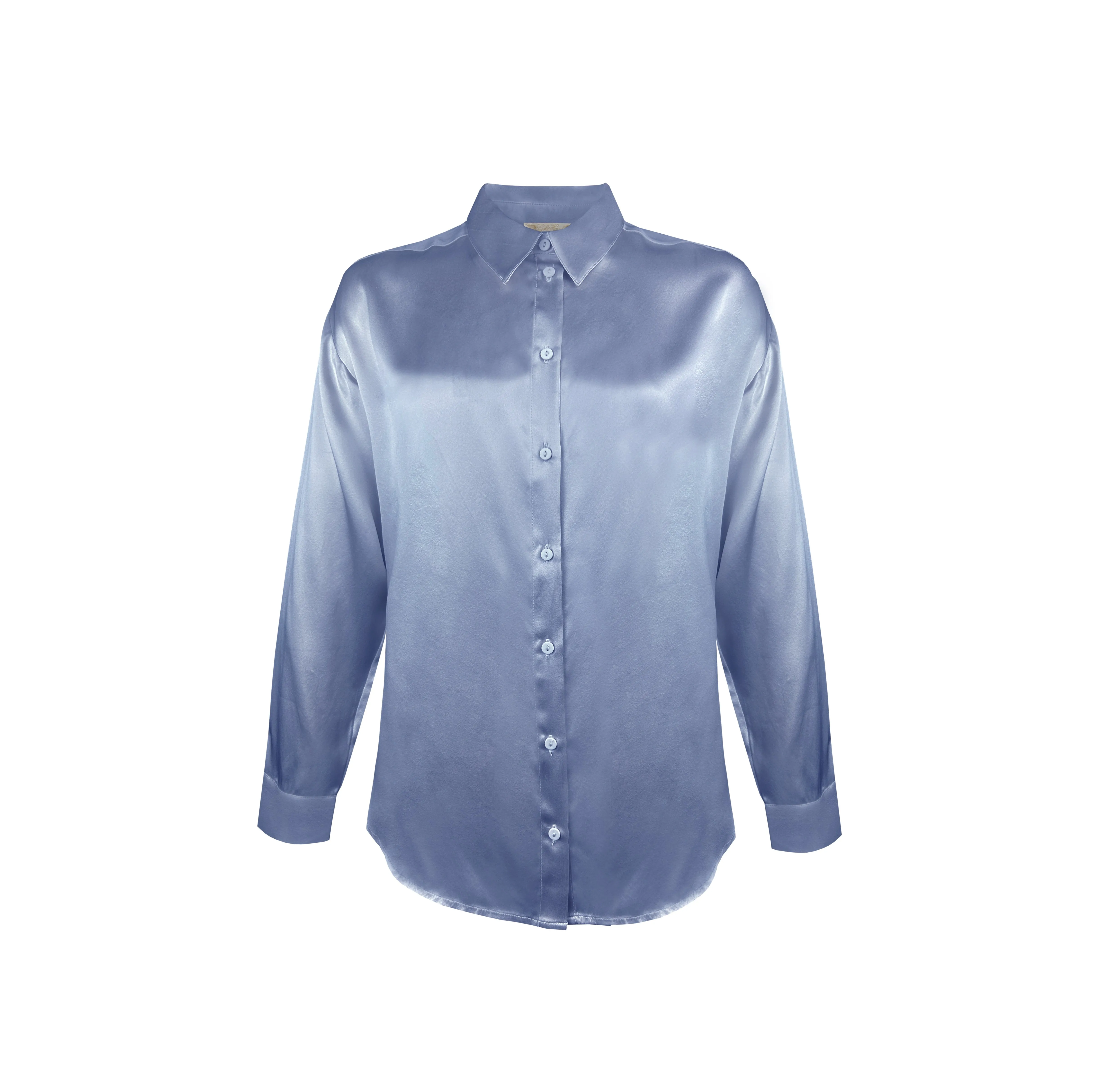 Button Side Shirt -  Ash Blue