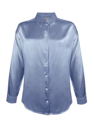 Button Side Shirt -  Ash Blue